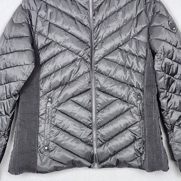 Nautica Jacket Womens 2XL Black Water Resistant Hooded Puffer Faux Fur Trim Coat - Picture 6 of 13